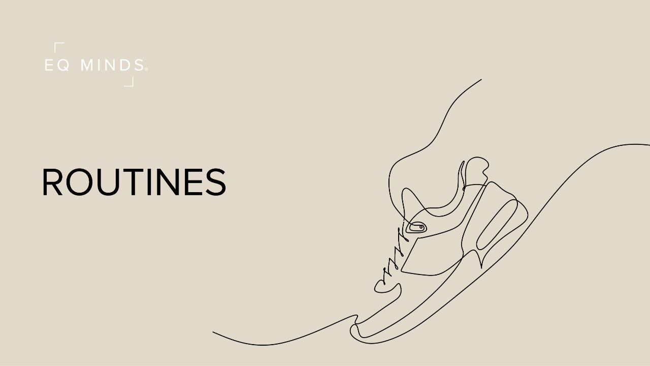 Line drawing of a foot creating a movement routine