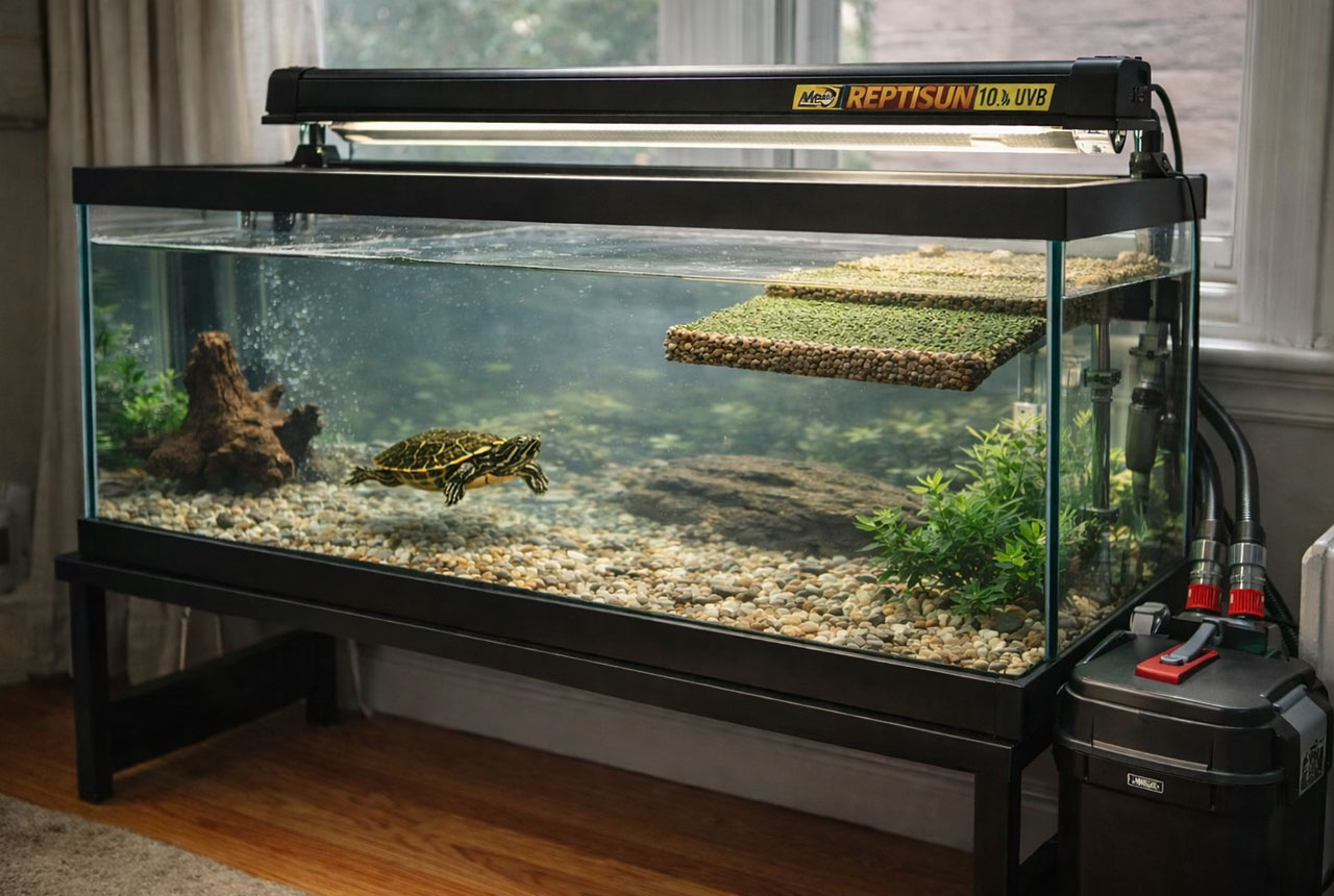 Zawad Karim, AHG Guest Blogger - photo of a home tank for a turtle