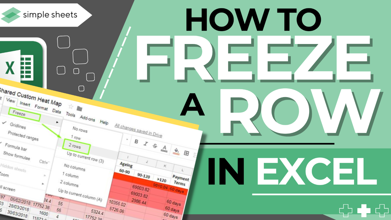 How To Freeze A Row In Excel 0256