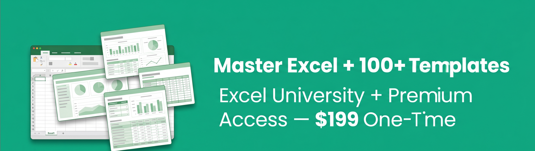 Master Excel + 100+ Templates &mdash; Excel University + Premium Access for $199 One-Time