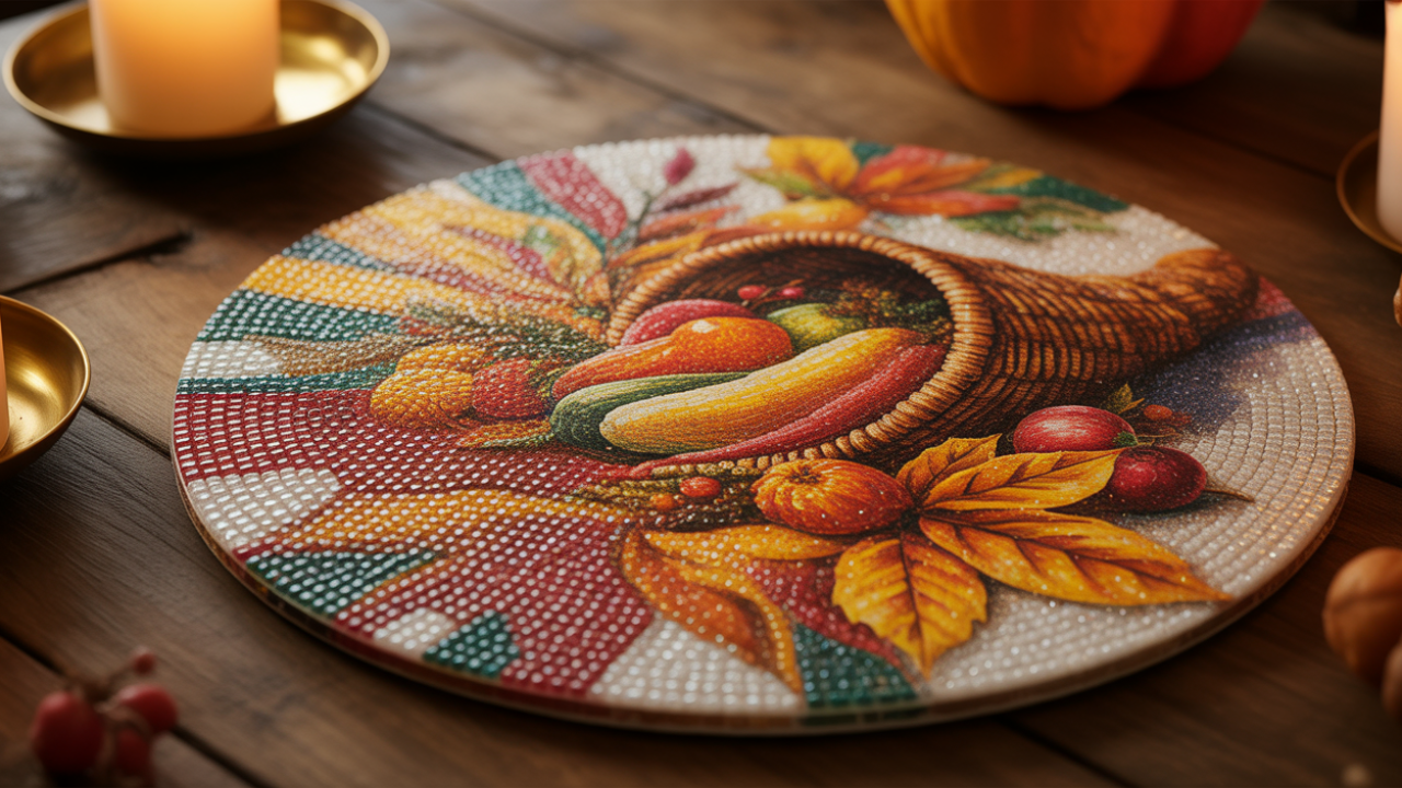 🍂 Thanksgiving DIY Diamond Art Coasters Craft
