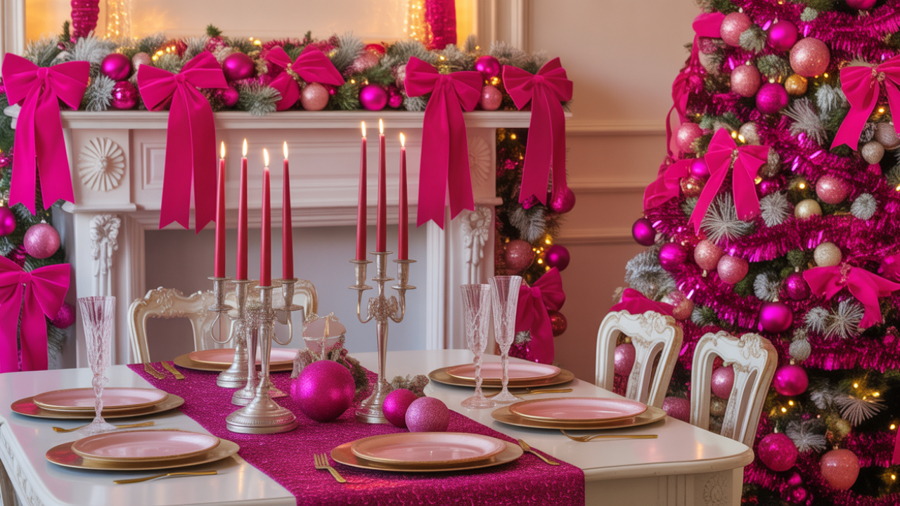 Hot Pink Holiday: The Bold Christmas Look 