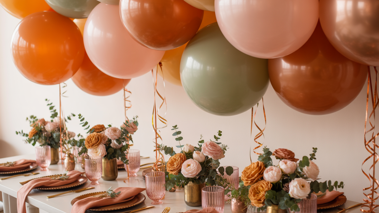 Rust & Blush Party Color Palette & Theme