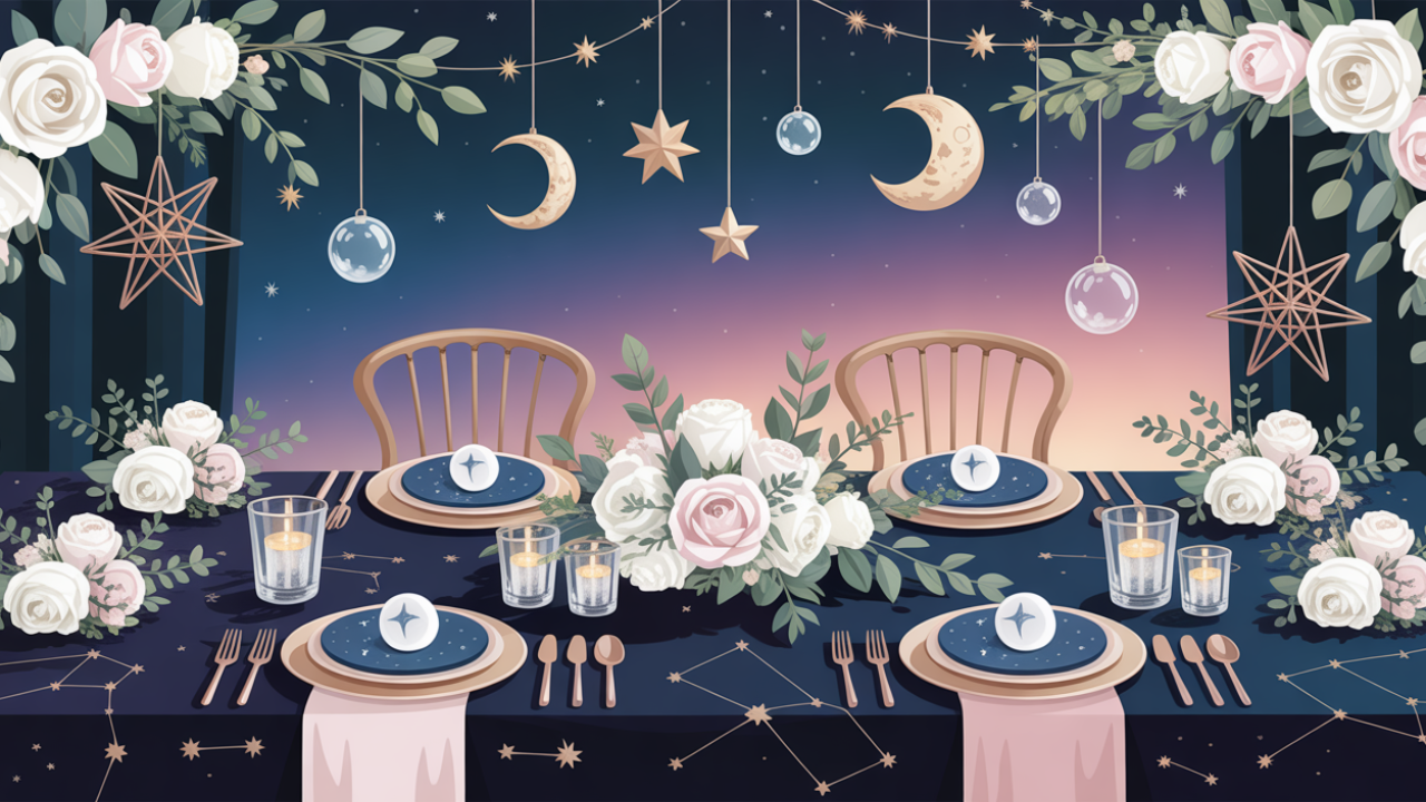 Celestial Star-Themed Bridal Shower Ideas 🌙 Cosmic Love in the Air