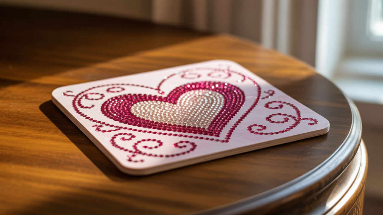 Valentine's and Galentine's DIY Diamond Art Coasters Craft