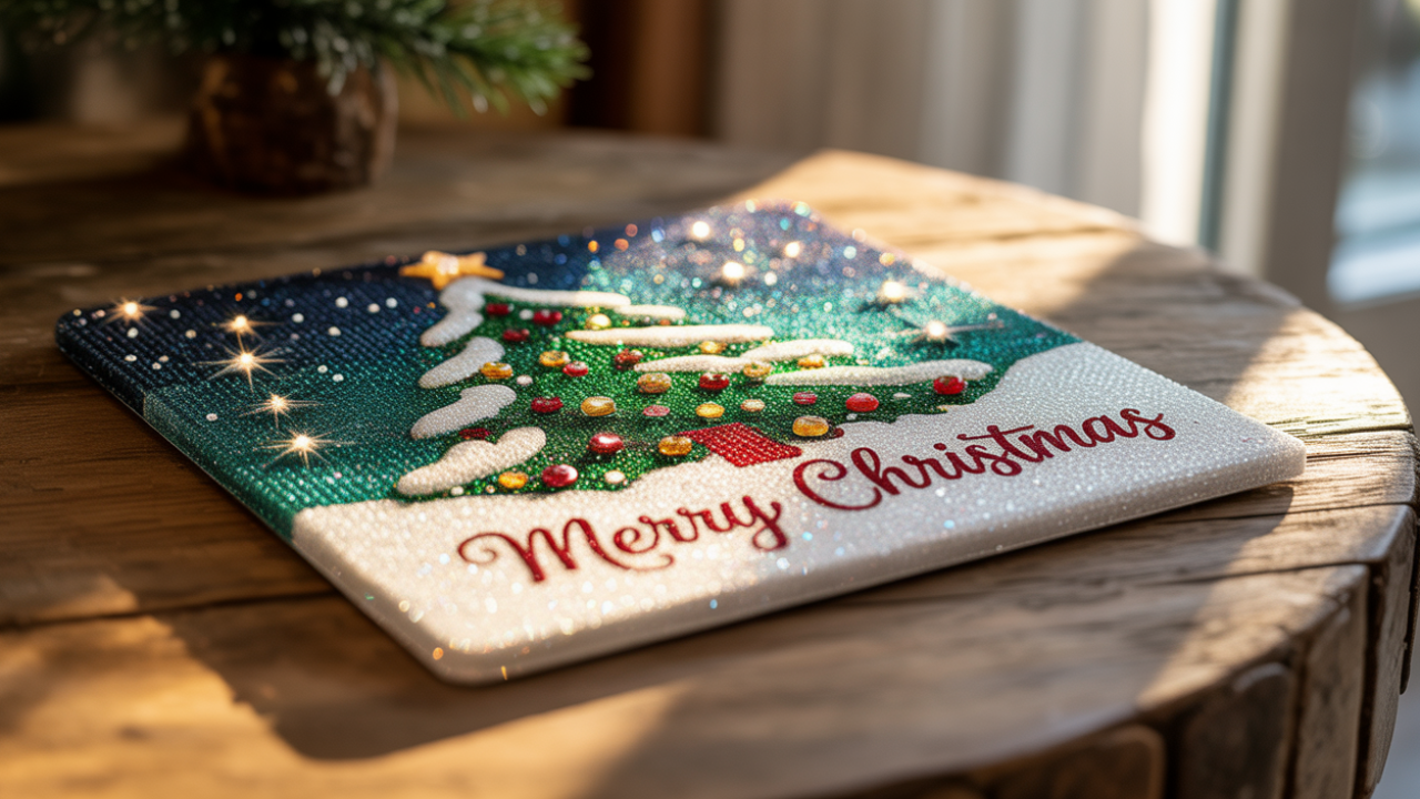 🎄 Christmas DIY Diamond Art Coasters Craft