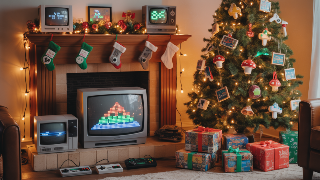 ’90s Christmas Theme & Decor: 🕹️ Eclectic Vintage Gaming