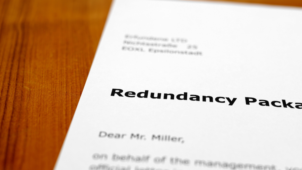 A letter explaining a redundancy package