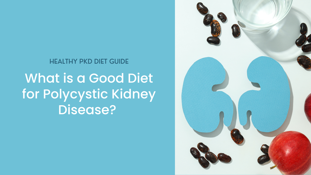 kidneys surrounded by apple, water and black beans