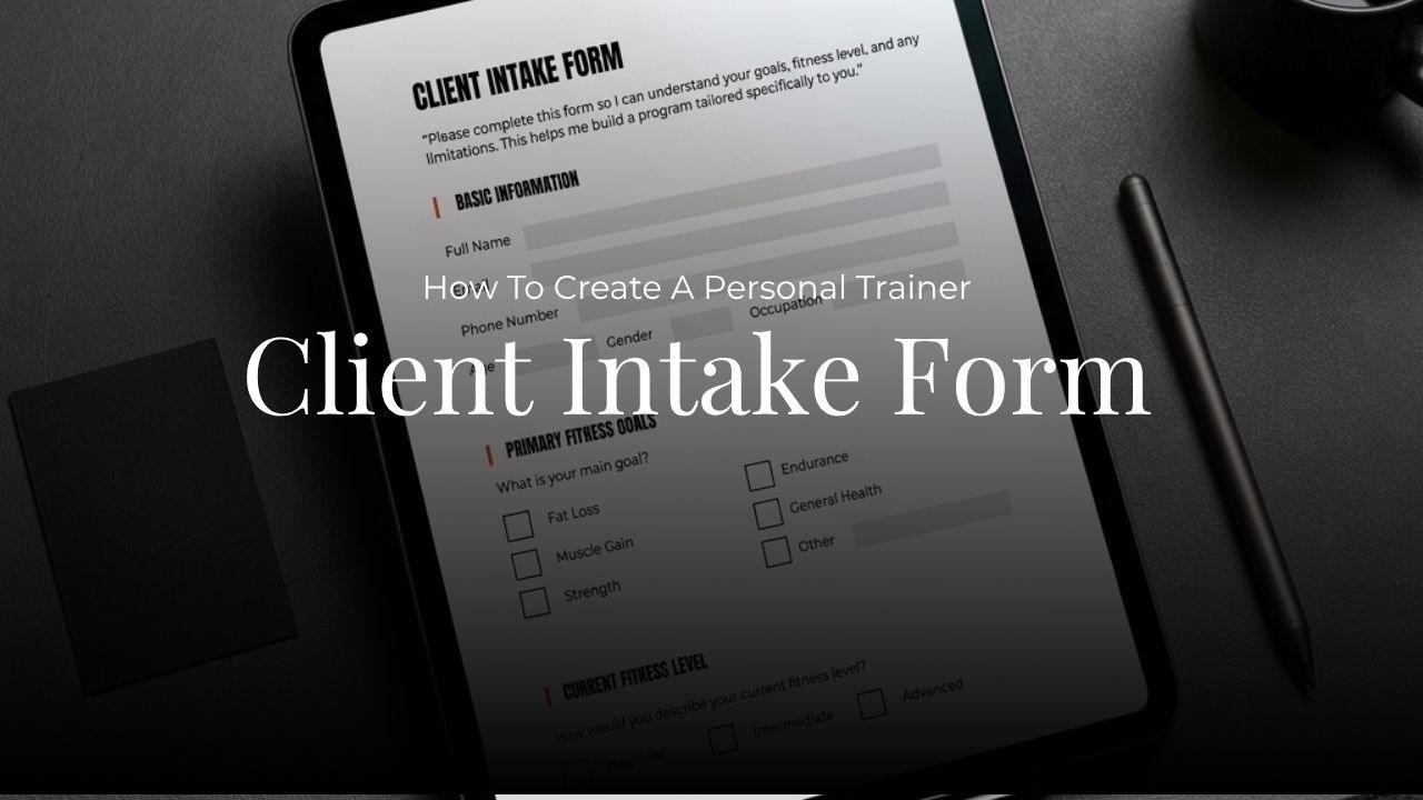 Image of a personal trainer client intake form template