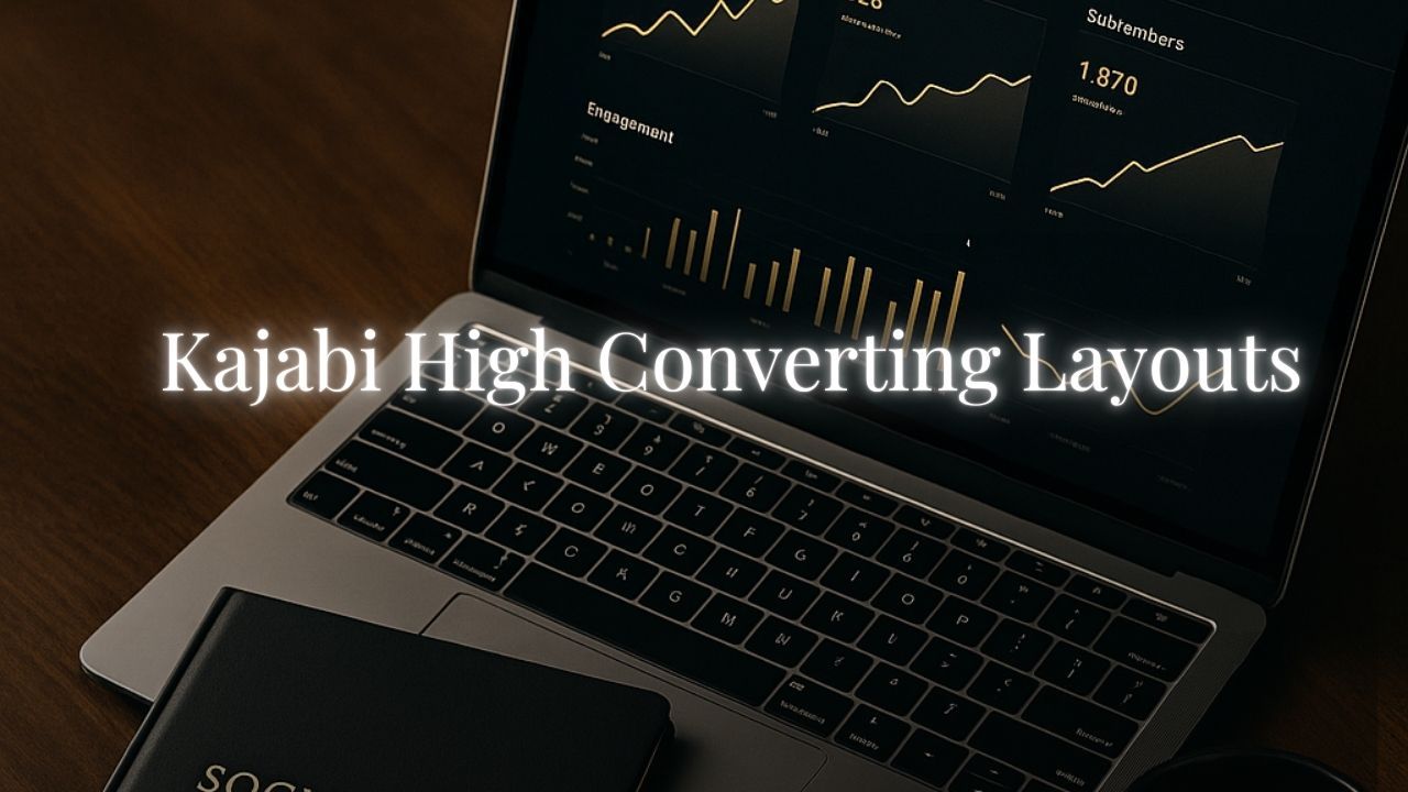 Image of laptop computer and Kajabi anaylytics