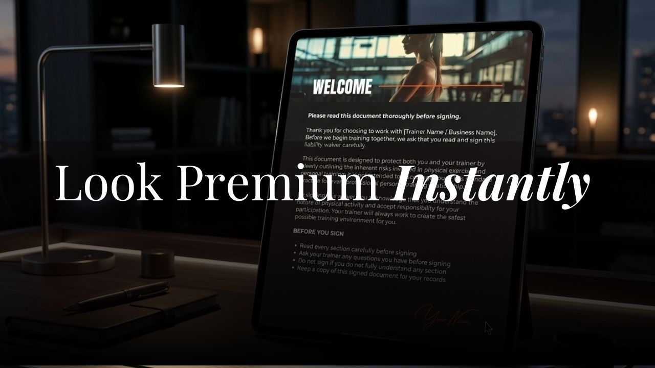 Kajabi template shown on a modern desktop displayed on an Ipad