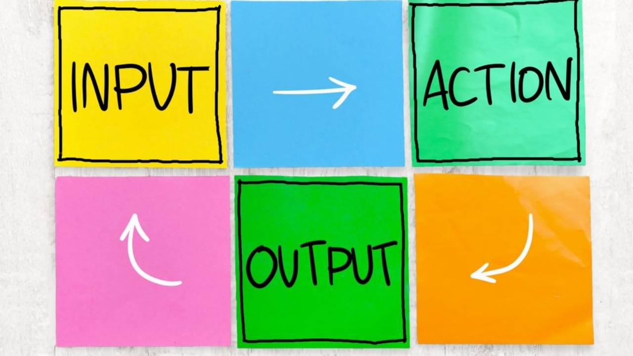 Input, Action, Output, Learning Flow Chart