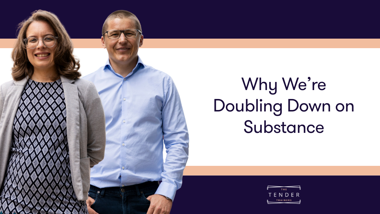 Image of Eve and Rickie with blog title "Why We're Doubling Down on Substance"
