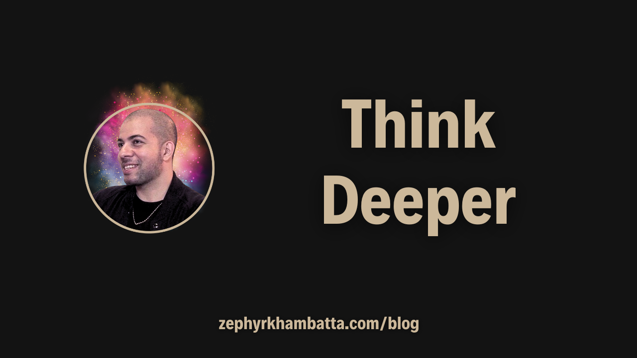 A minimalist black image with gold text inviting deep reflection on violence, punishment, and humanity’s reluctance to examine root causes.