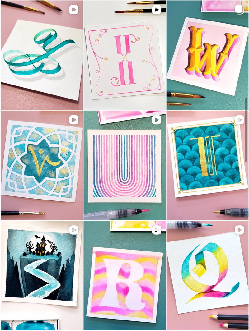 Artwork created by Anna during the Lettering Style Challenge