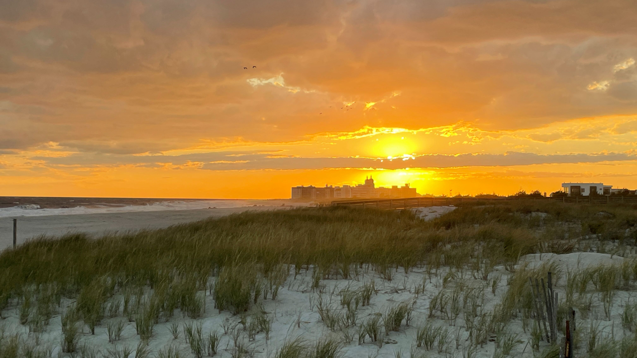 sunset on a beach