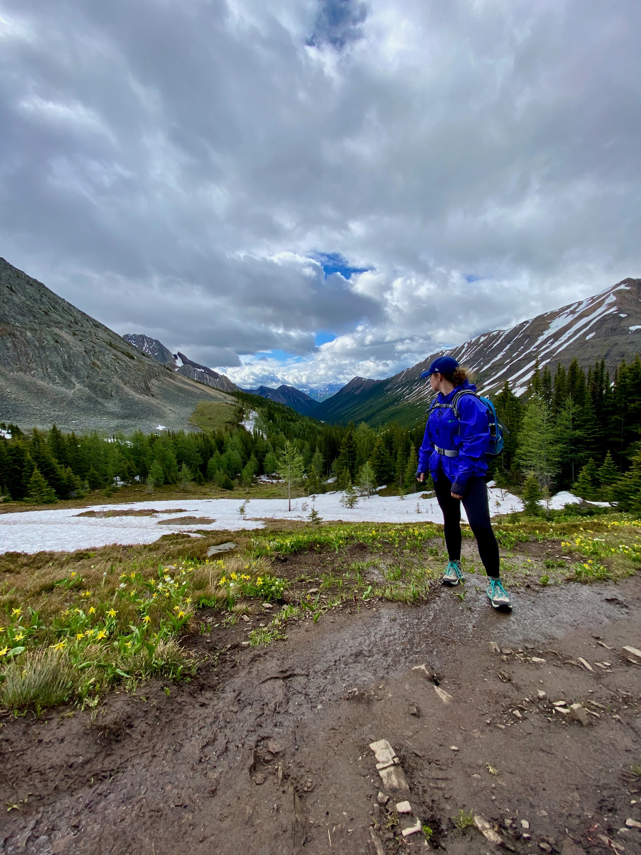 Dr. Mikayla Schmolke hiking on a mountain trail