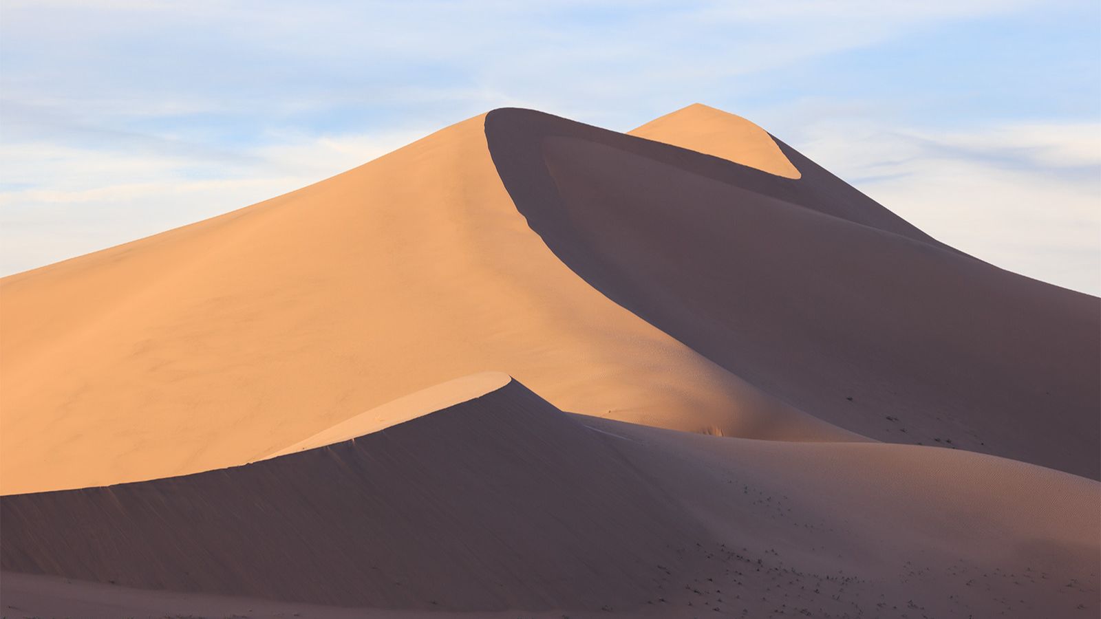 Sand dunes at sunset in Death Valley