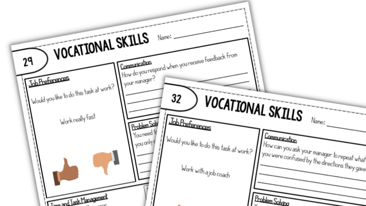 Vocational Skills PDF Worksheet