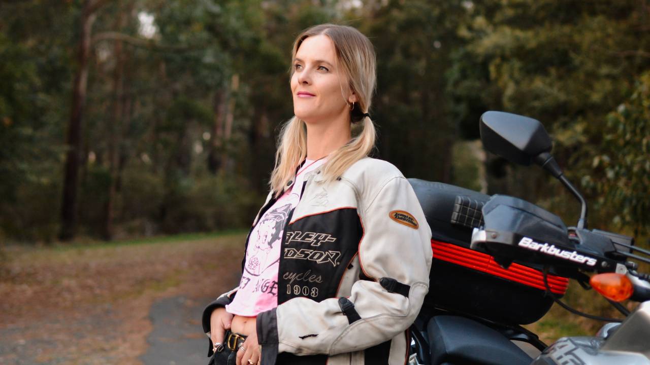 Melissa Hussong motorbike