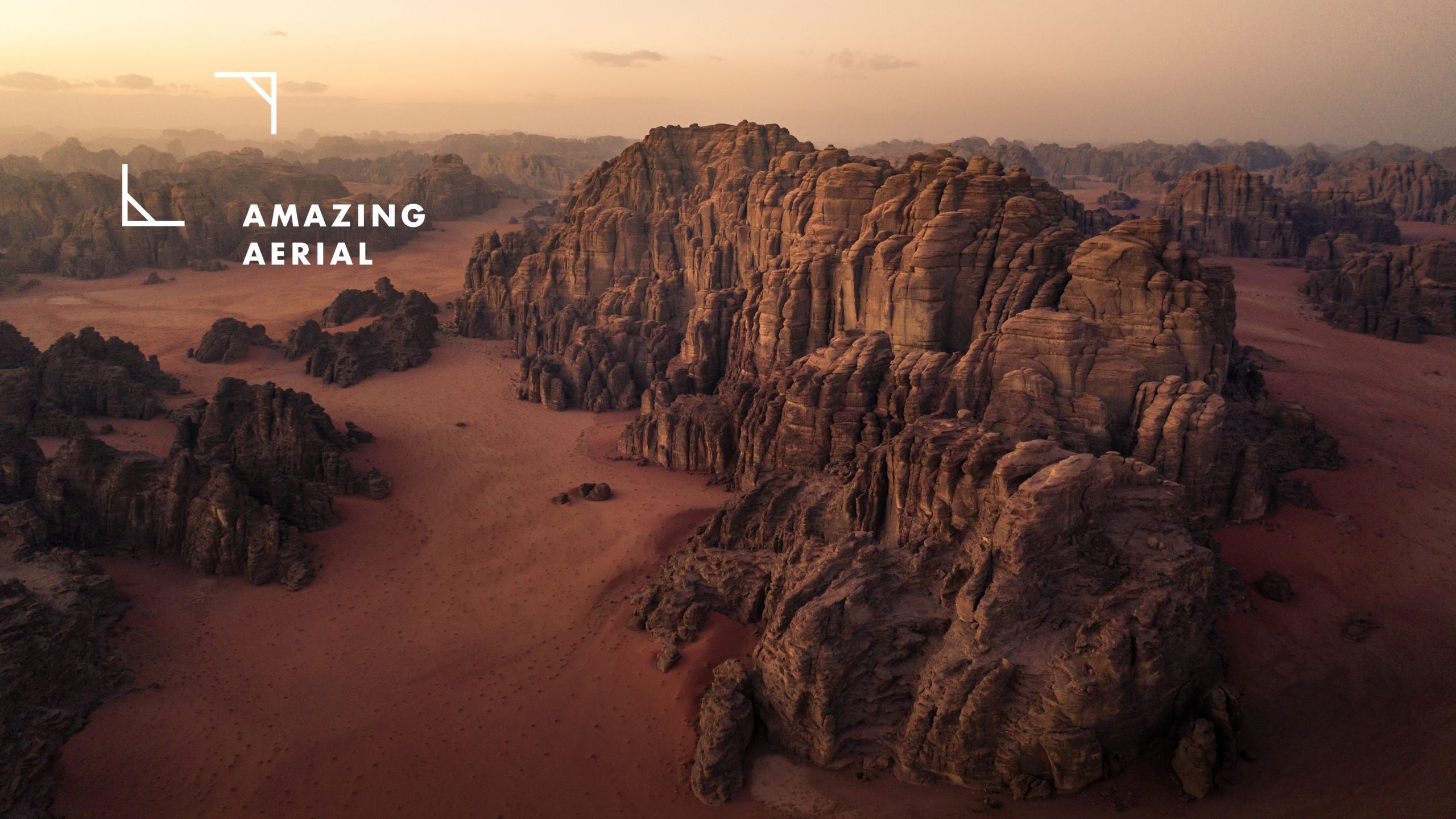 A rock formation in the Nafud region in Saudi Arabia, photographed at sunset. Bastian has spent years exploring the deserts in the region, capturing the diverse landscapes and hidden treasures. © Amazing Aerial / Bastian Brüsecke