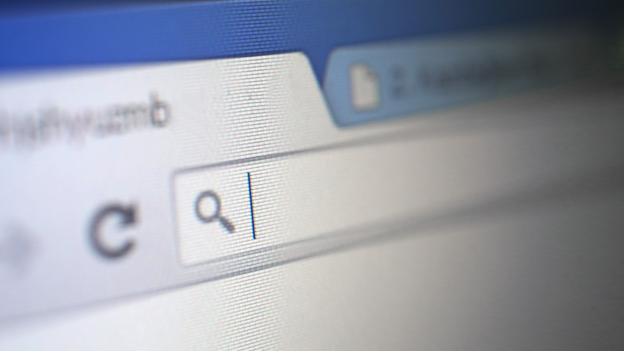 close-up of a computer browser tab and search bar symbolizing mental overload and having too many thoughts or tasks competing for attention