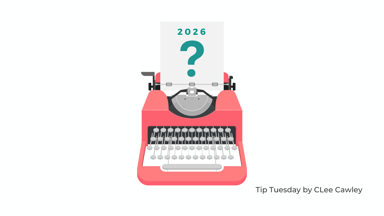 a typewriter with a paper that has the words 2026 and question mark written on it. 