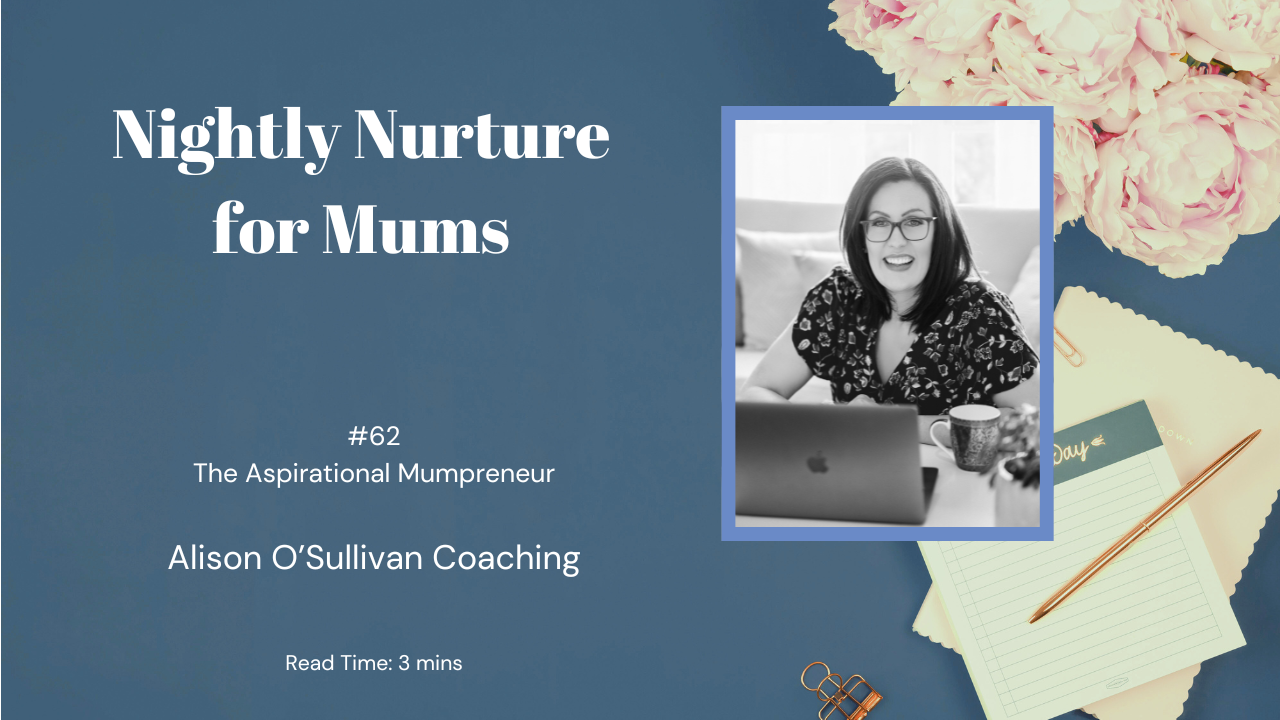 Evening routine nurture wellbeing connection me time rest sleep Alison O'Sullivan Coaching