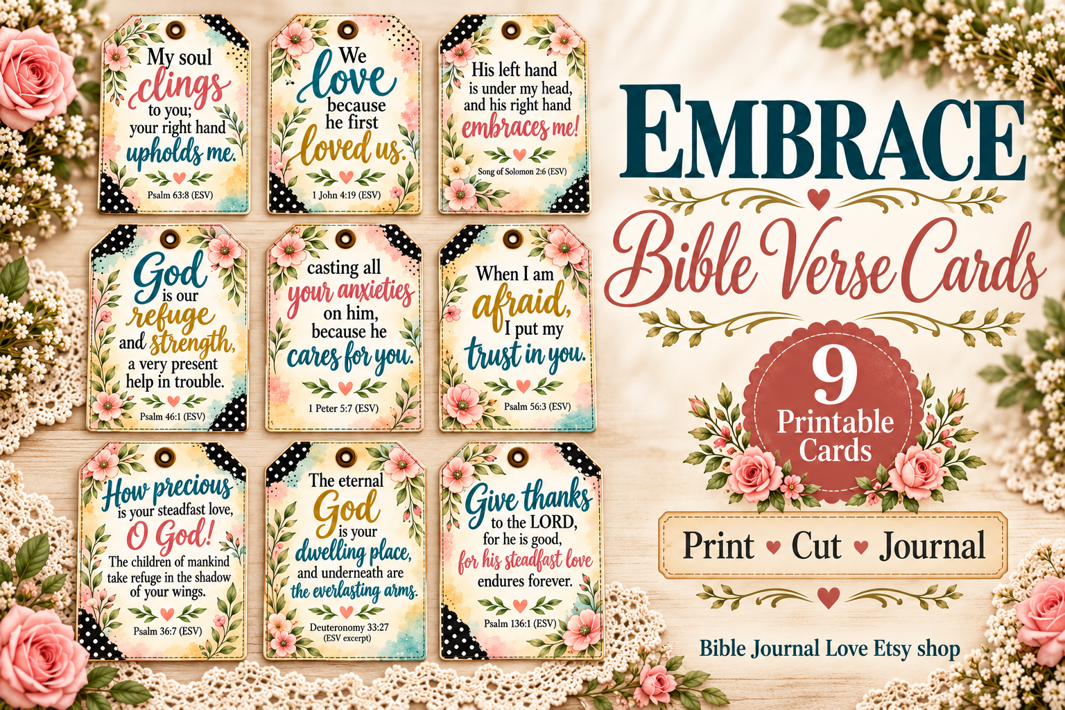 Embrace Bible verse cards