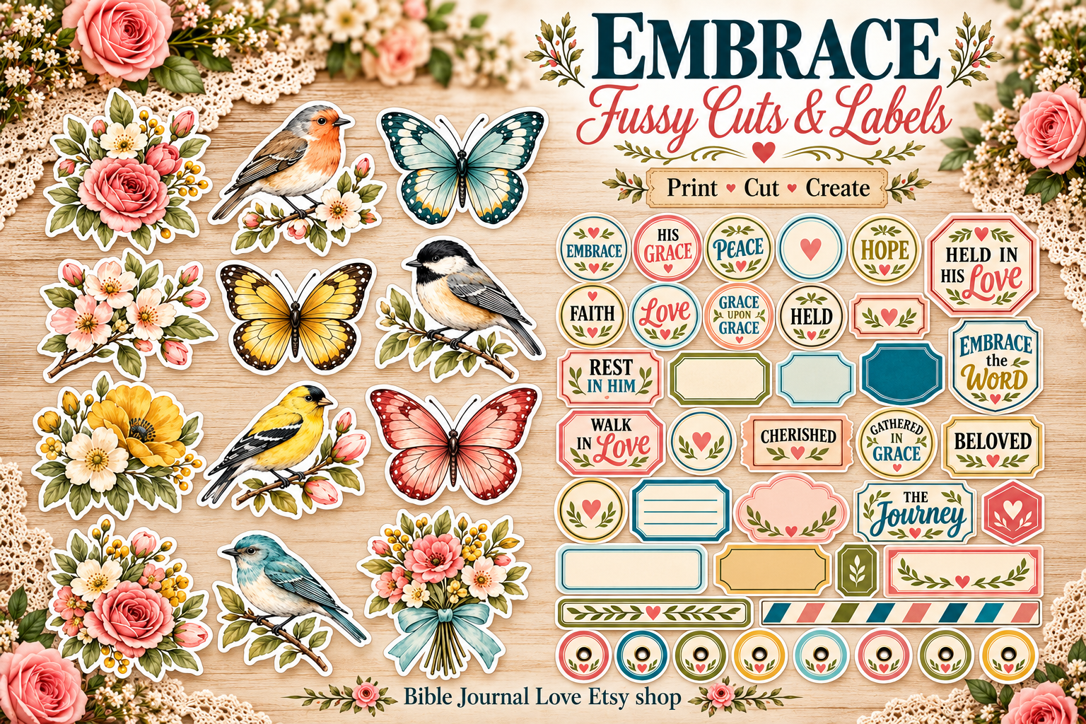 Embrace fussy cuts and labels