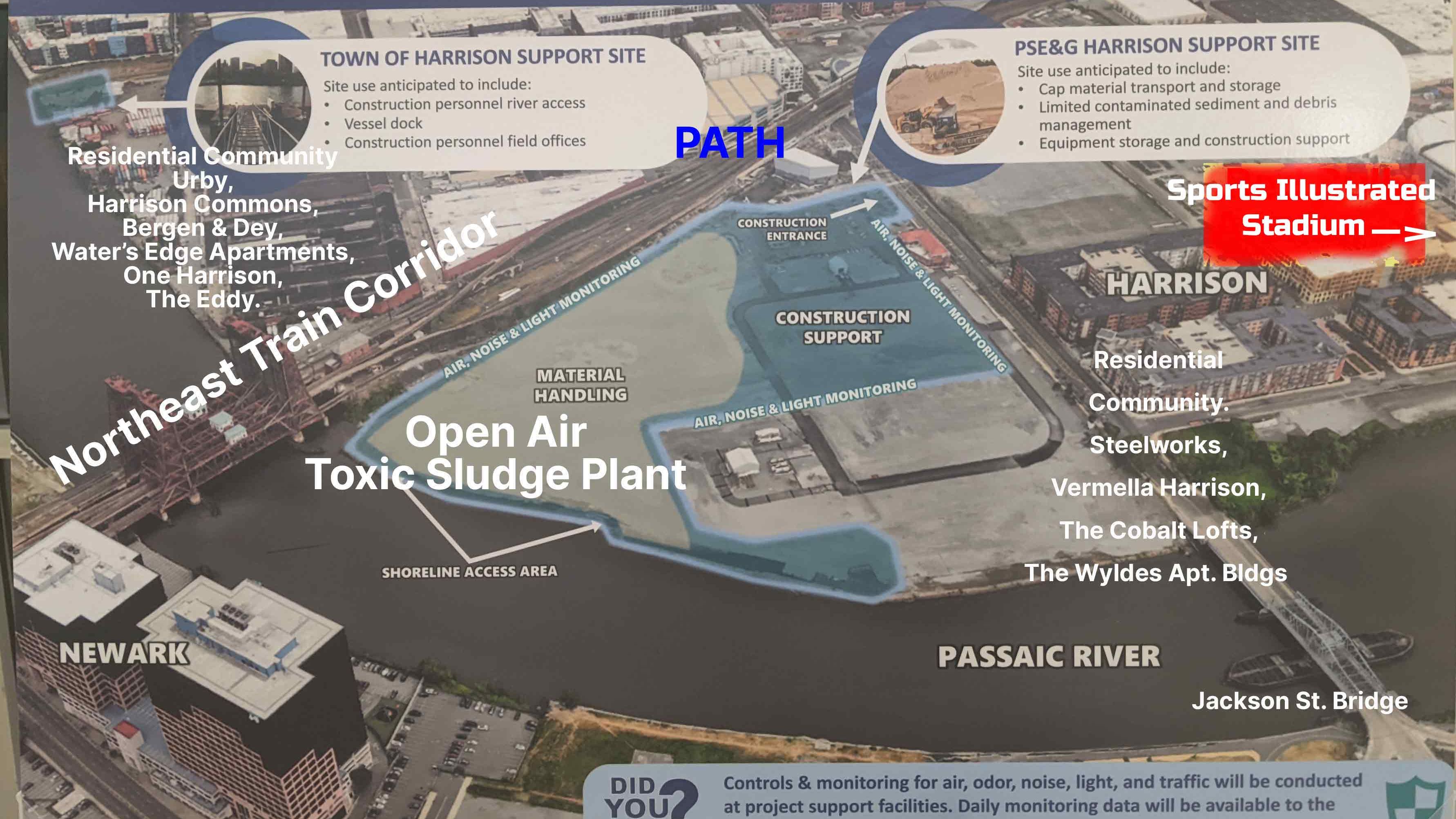 Harrison NJ Open Air Toxic Sludge Plant Map