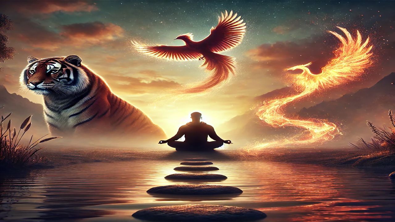 Standing in the light facing serenity