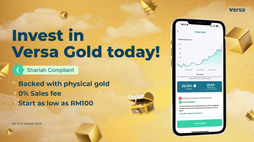 Mulakan pelaburan emas anda di Versa Gold.