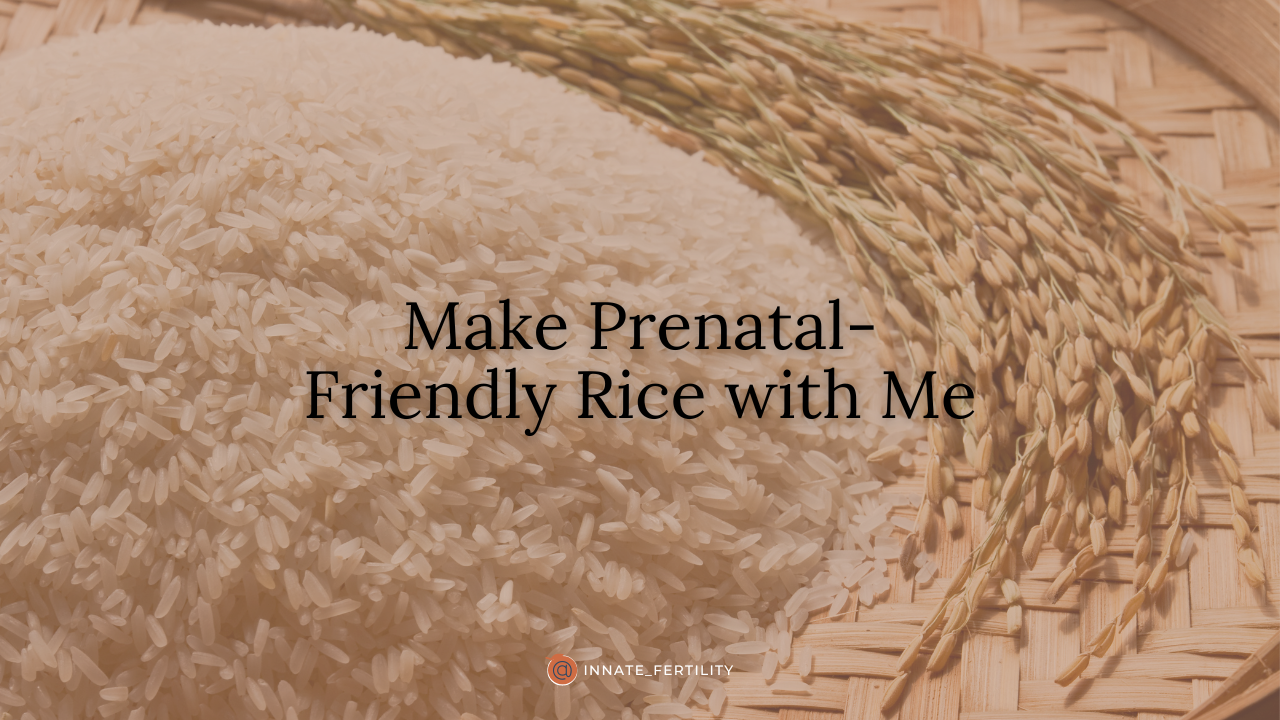 How to make prenatal-friendly rice