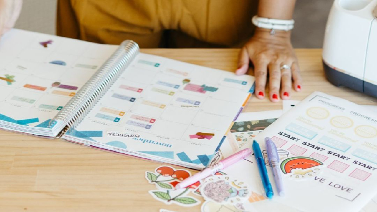 Monthly planner spread inspiration for monthly planner sticker ideas for beginners