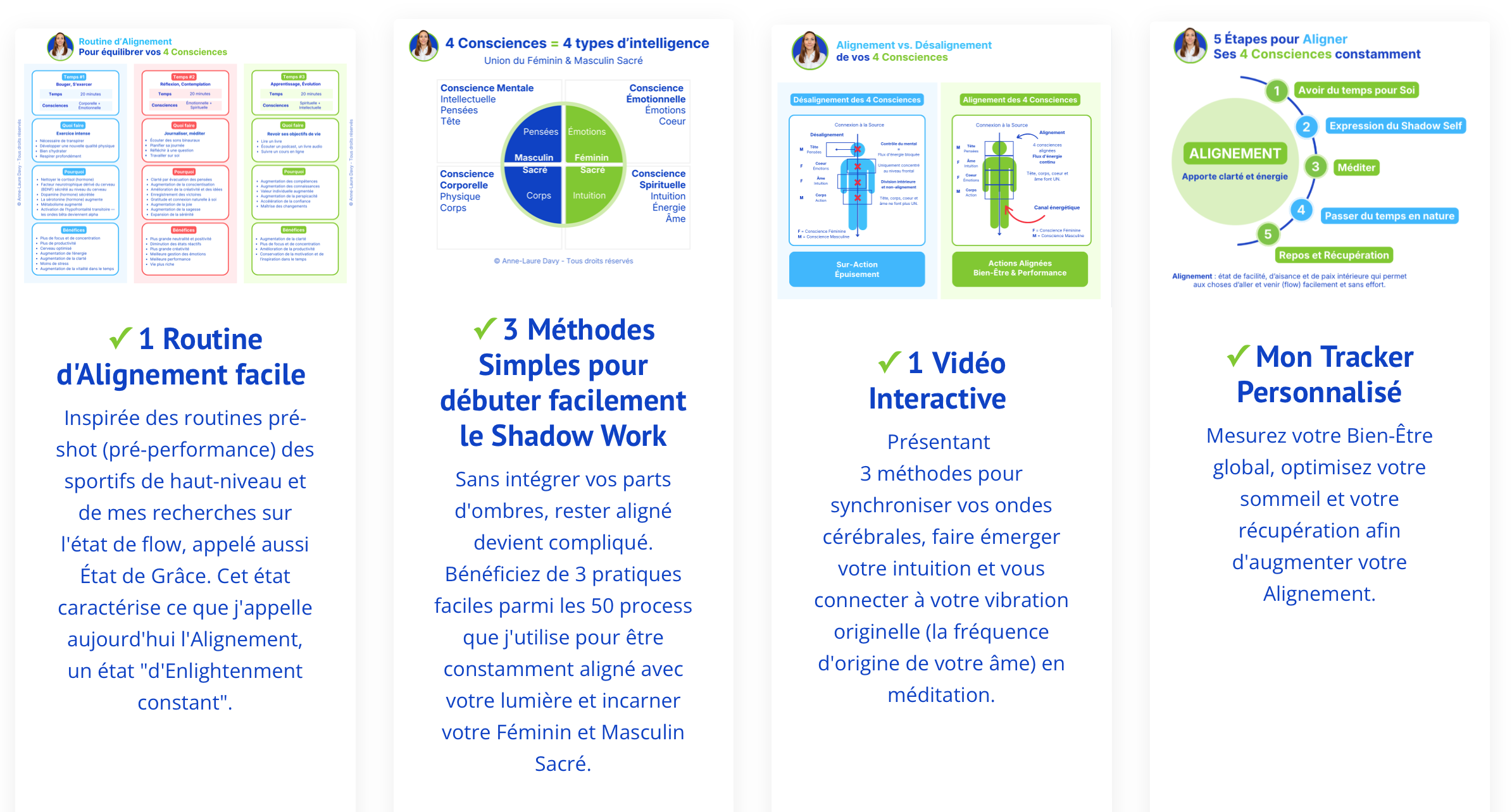 Guide gratuit avec 8 outils pour aligner ses 4 consciences et augmenter son bien-être et ses performances