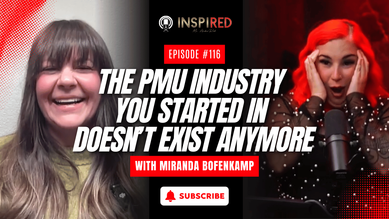 Permanent makeup artist mentoring an apprentice, demonstrating technique during hands-on training session.