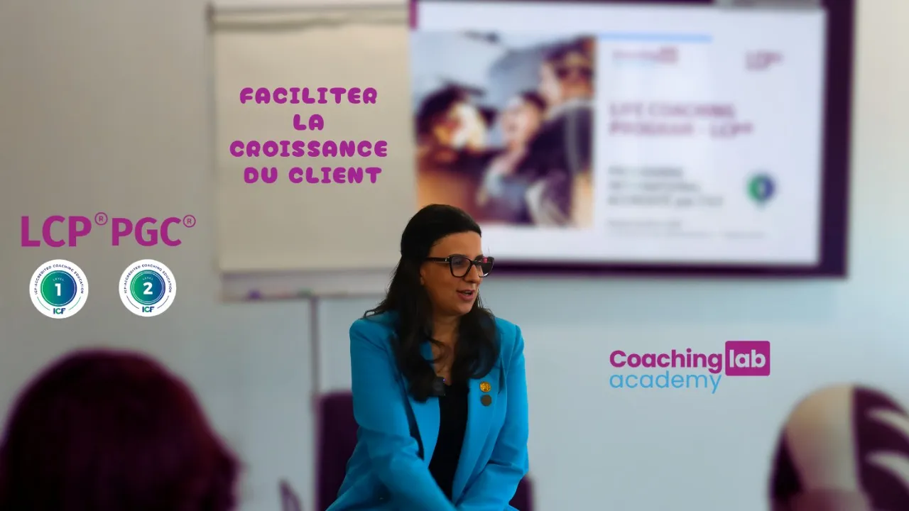Jihane Labib,Coach certifié ICF accompagnant un client dans sa croissance professionnelle — CoachingLab Academy