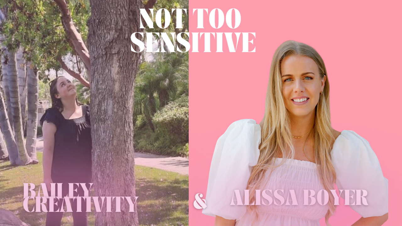 Image of Alissa Boyer & Bailey Creative on a pink background with the text 