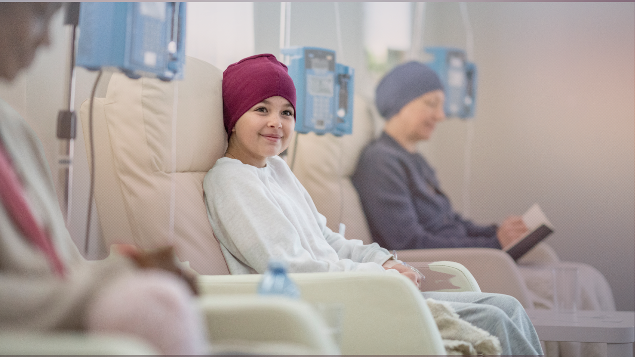 child receiving chemotherapy