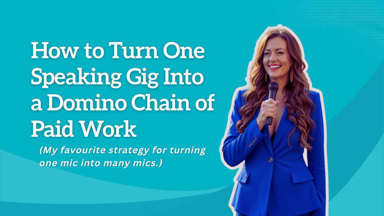 Jaimie Abbott teaching how to turn one speaking gig into many