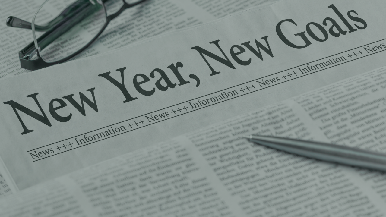 Newspaper Titled New Year New Goals With Pen Resting On It Reflecting Leadership Patterns and Habits to Leave in 2026 for Invisible Momentum My Daily Leadership