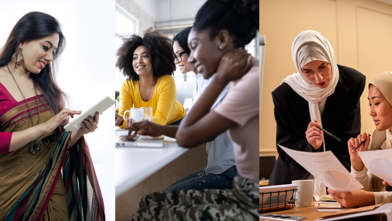 Women of different ethnicities and/or nationalities at work