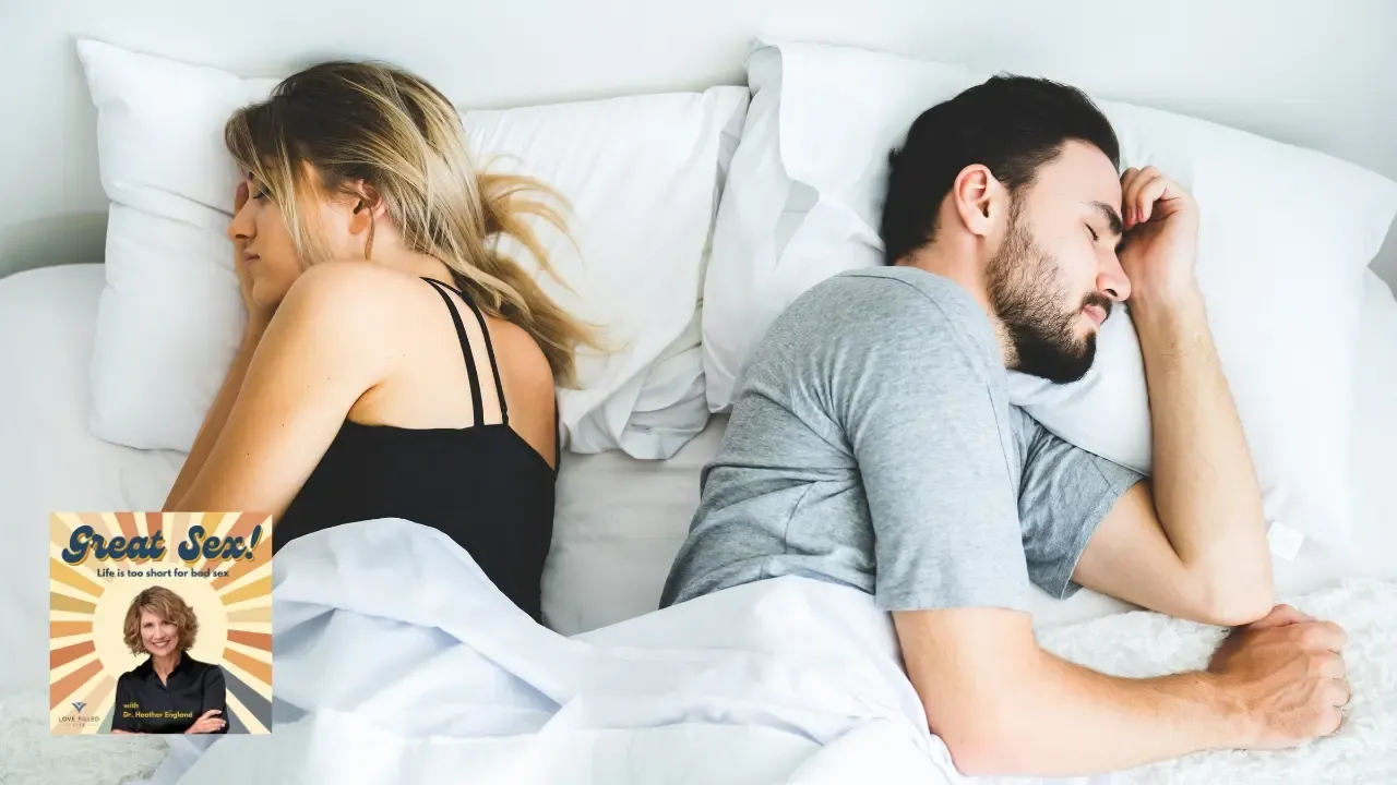 People in bed avoiding sex