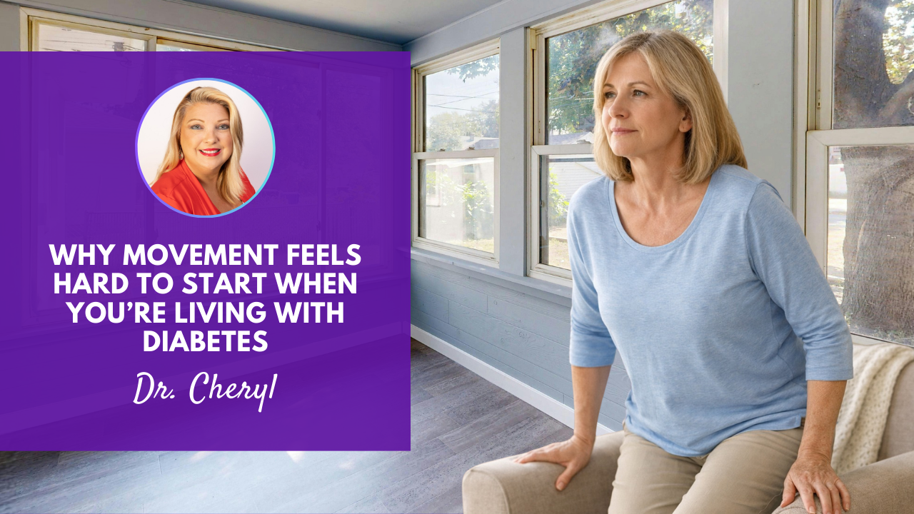 Woman beginning gentle movement indoors to support blood sugar with diabetes