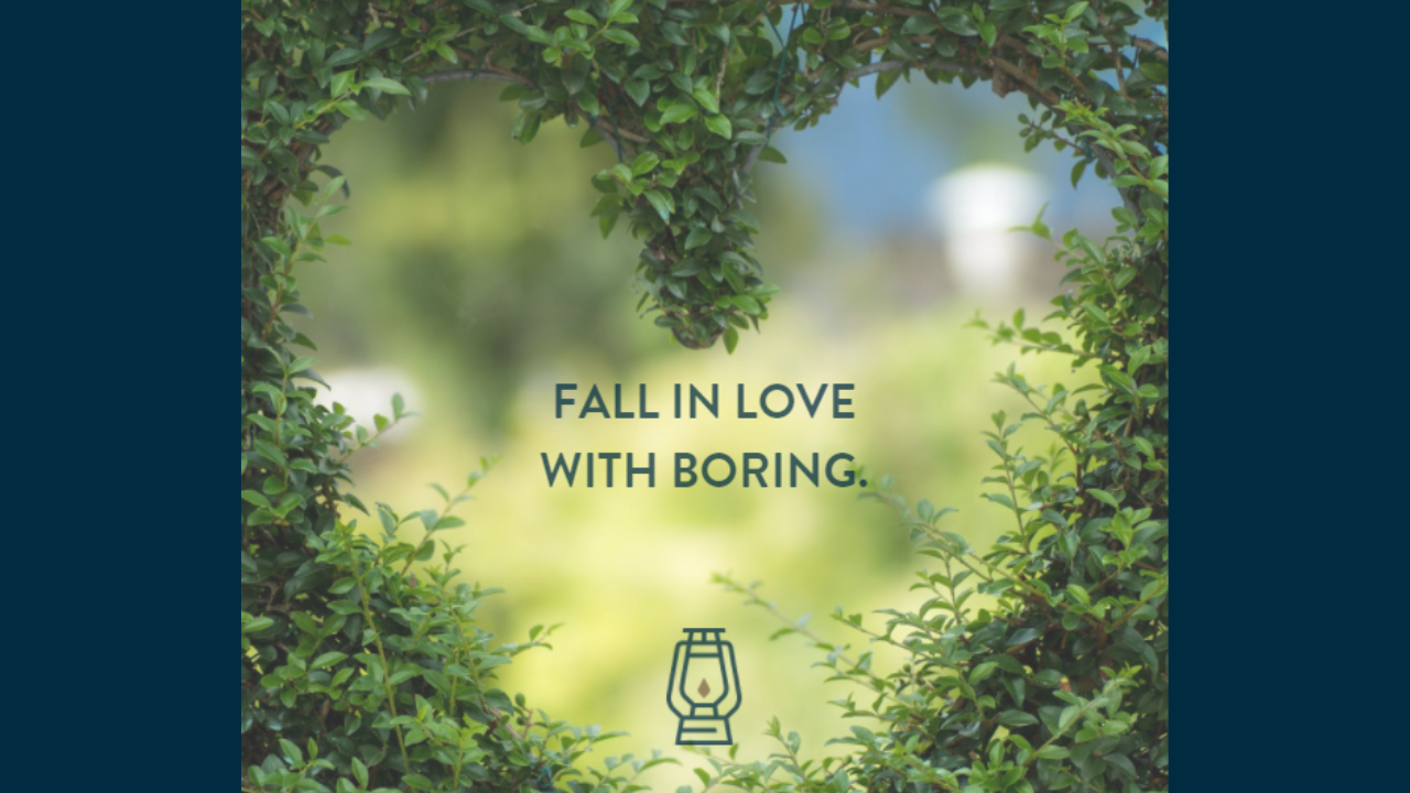 Fall in love with boring