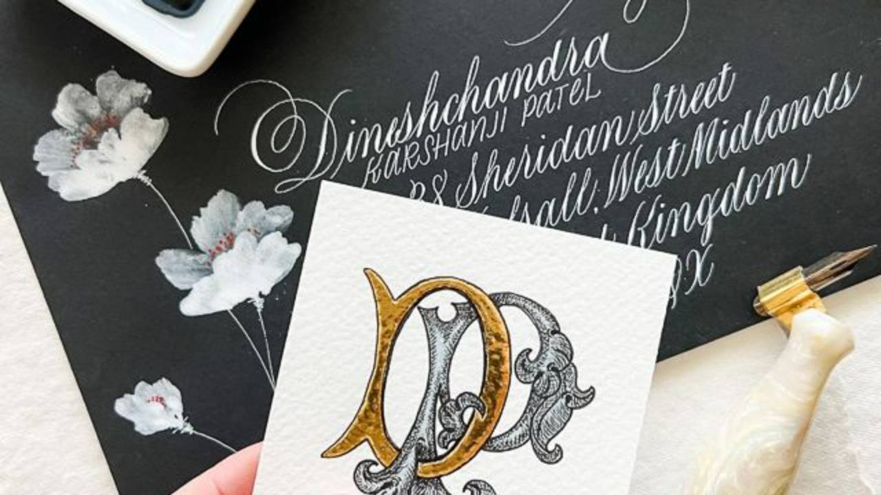 How to safely photograph calligraphy envelopes