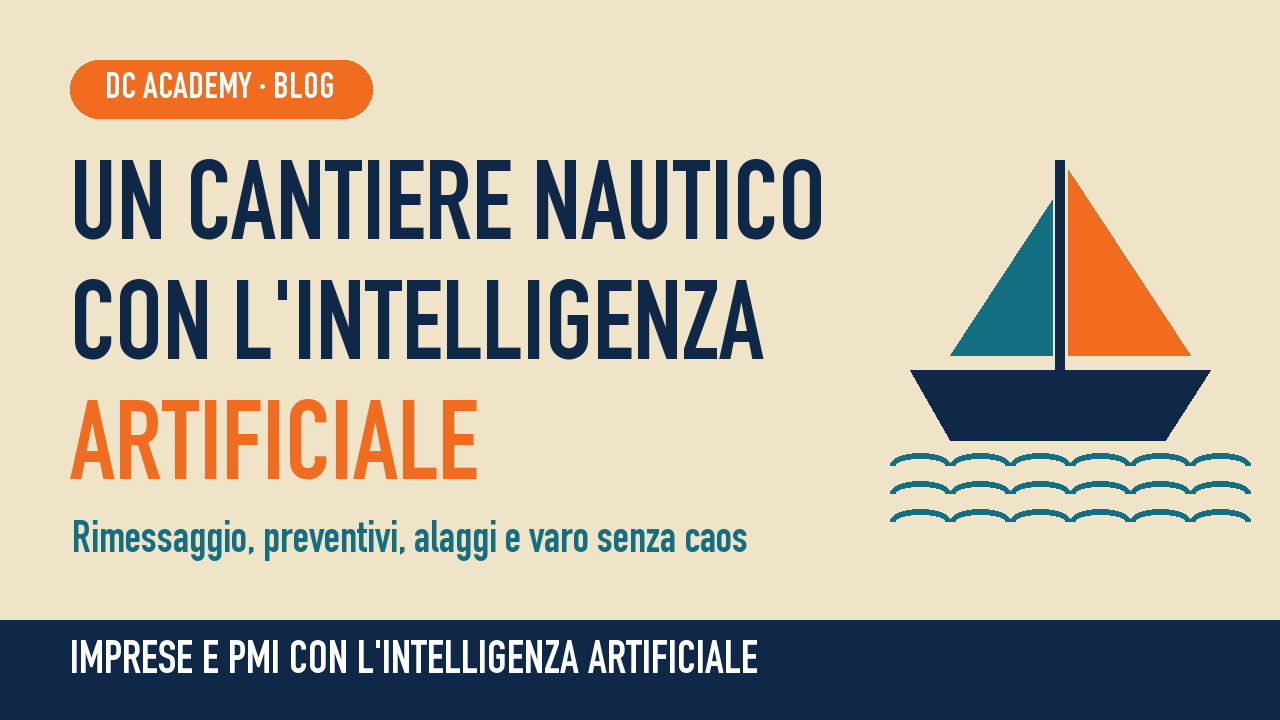 Un cantiere nautico con l'intelligenza artificiale