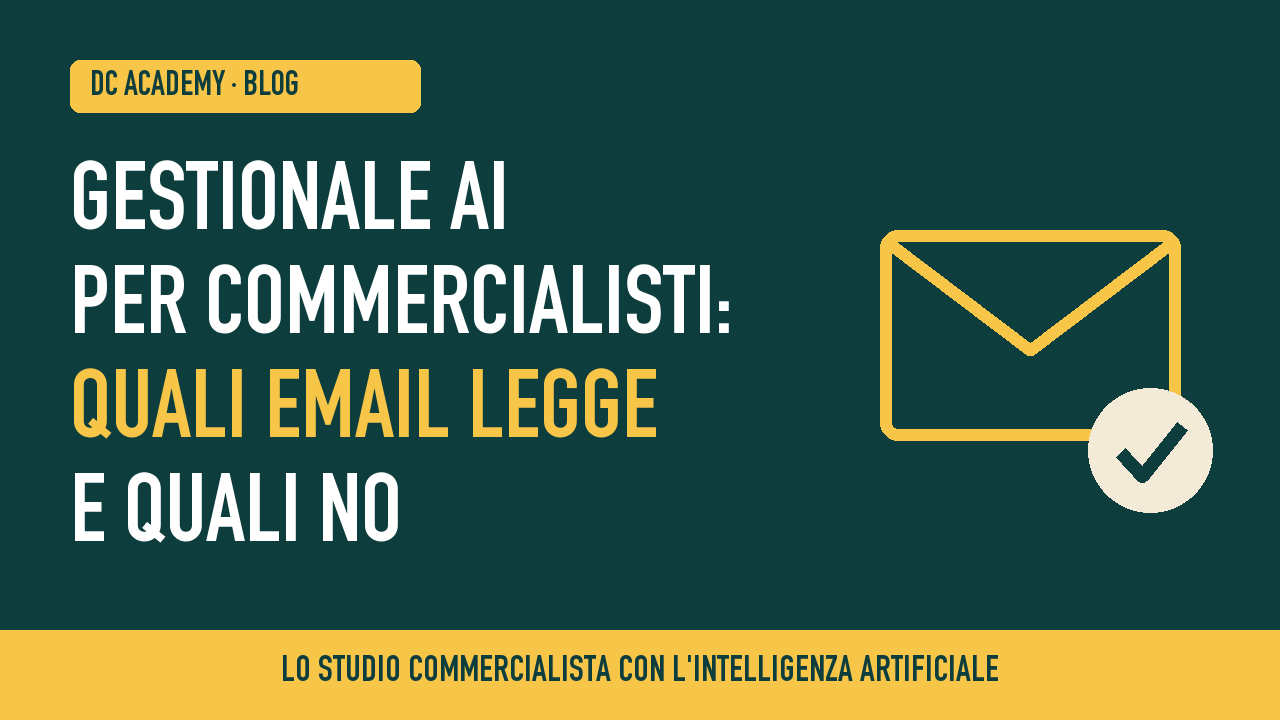 Gestionale AI per commercialisti: quali email legge e quali no